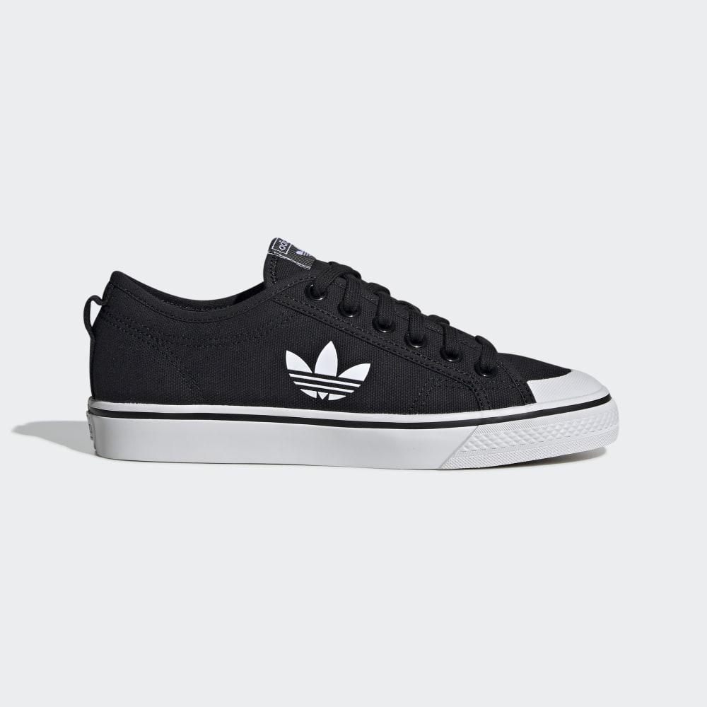 Adidas Women's Nizza Trefoil Originals Shoes Black/White Ireland EF1878